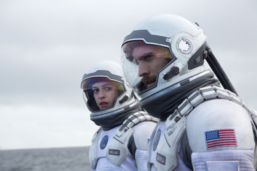 Anne Hathaway and Wes Bentley in Interstellar.